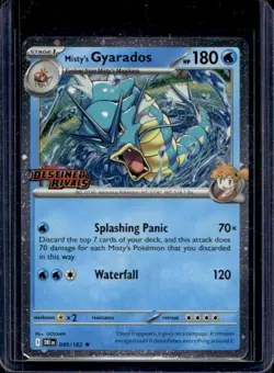 2025 Pokemon Destined Rivals Misty's Gyarados Promos Holo #049/182 - Image 1
