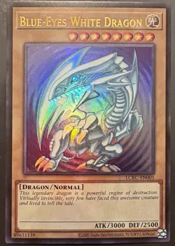 Yu-Gi-Oh Blue-Eyes White Dragon...Card # LCKC-EN001..Ultra Rare...Mint Condition - Image 1