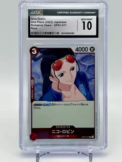 Nico Robin One Piece (2022) Japanese Romance Dawn - OP01-017 Rare CGC 10 - Image 1