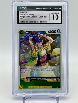 Kikunojo One Piece (2024) Wings of the Captain - OP06-104 Rare CGC 10 - Image 1
