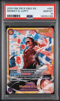 2025 ONE PIECE EB02-ANIME 25TH COLLECTION #061 MONKEY D. LUFFY PSA 10 - Image 1