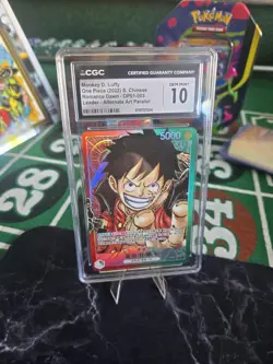 Bandai Monkey D. Luffy Romance Dawn OP01-003 Alt Art Parallel Chinese CGC 10 - Image 1