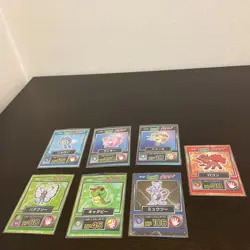 Set 7 Mewtwo Vulpix Chansey Pokemon Meiji Get Card Vintage Nintendo Bandai Japan - Image 2