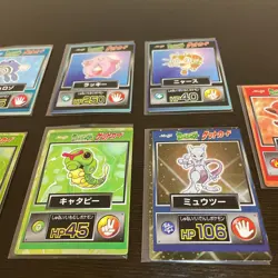Set 7 Mewtwo Vulpix Chansey Pokemon Meiji Get Card Vintage Nintendo Bandai Japan - Image 5