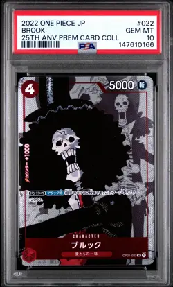 2022 ONE PIECE JPN 25TH ANNIVERSARY PREMIUM COLLECTION #022 BROOK PSA 10 - Image 1