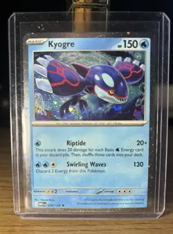 Kyogre 034/132 Pokemon TCG Mega Evolution Holo Card NM - Image 1