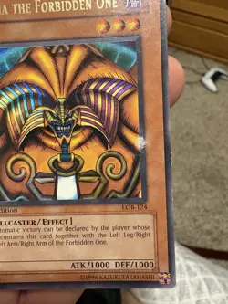 Lob 1st Edition Exodia The Forbidden One Glossy Yugioh Card AMERICAN ENGLISH - Image 2