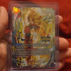Bandai Dragon Ball Super Card Game Son Goku Battle SR Holo Winner FS11-07 - Image 1