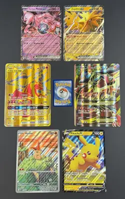 Pokemon JUMBO Promo Card Lot 6X w/ Reshiram Charizard SM247, M Lucario Ex 55a - Image 1