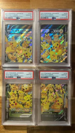 PSA 10 Pikachu V-UNION 25th Anniversary Collection Set Japanese Pokemon Card - Image 1