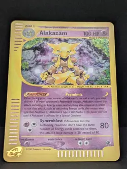 Alakazam 001/165 Expedition Base Set Holo Rare Pokemon TCG Nintendo e-reader LP+ - Image 3