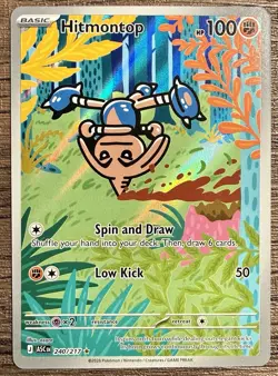 Hitmontop 240/217 Illustration Rare IR Holo Ascended Heroes Pokemon TCG Card - Image 1