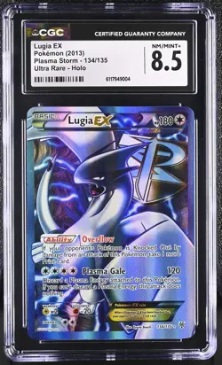 CGC 8.5 Lugia EX 2013 Plasma Storm 134/135 Ultra Rare Holo Pokemon Card - Image 1