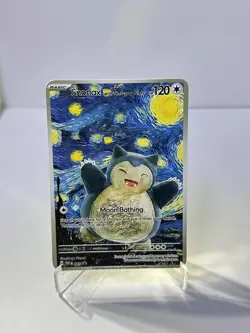 Snorlax with The Starry Night 70HP Metal Pokemon Card-Collectible Gift Display. - Image 2