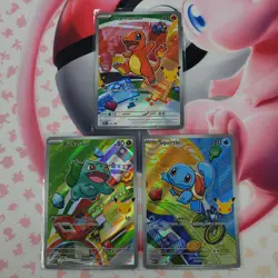 Charmander 038 + Squirtle 039 + Bulbasaur 037 - First Partner Pokemon Cards L331 - Image 1