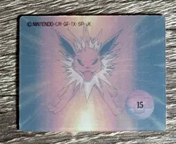 Pokemon Jolteon 3D Motion Card Lenticular No.15 Nintendo Japan Vintage 1997 - Image 2