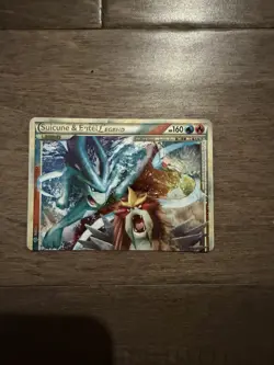 Pokemon Suicune & Entei LEGEND Holo Rare Stage Legend 160 HP Card - Image 1