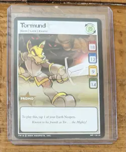 Neopets Trading Card Game Tormund Promo 2004 - Image 1