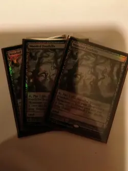 1x Wooded Foothills Battle For Zendikar Expedition MtG NM Near Mint Foil 3 Avail - Image 2