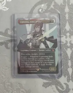 2025 MTG Magic Final Fantasy Lightning, Army of One #0400 Borderless Foil NM - Image 1