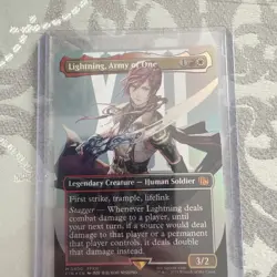 2025 MTG Magic Final Fantasy Lightning, Army of One #0400 Borderless Foil NM - Image 4