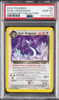 2002 POKEMON LEGEND COLL #38 DARK DRAGONAIR PSA 10 - Image 1