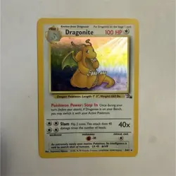 Pokemon Dragonite 4/62 Fossil Holo Rare 100 HP English TCG Card - Image 1