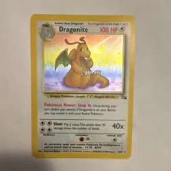 Pokemon Dragonite 4/62 Fossil Holo Rare 100 HP English TCG Card - Image 2