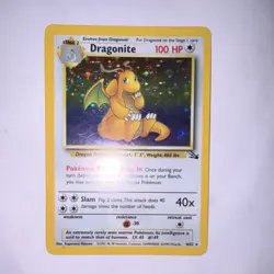 Pokemon Dragonite 4/62 Fossil Holo Rare 100 HP English TCG Card - Image 3