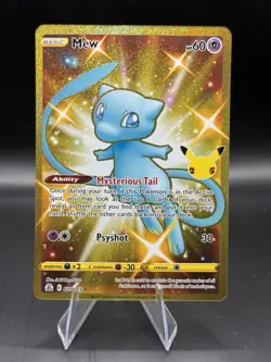 Pokemon Celebrations Mew Full Art Secret Rare Holo Card 025/025 2021 Model - Image 1