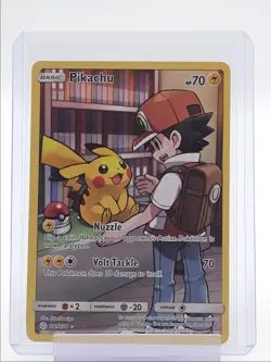 PIKACHU 2019 POKEMON SUN & MOON COSMIC ECLIPSE SECRET RARE 241/236 Q1048 - Image 1