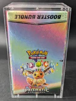 Pokemon SV8.5 Prismatic Evolutions Sealed Booster Bundle Display Case W/Acrylic - Image 1