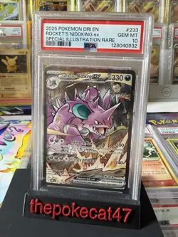 2025 Pokemon Team Rocket’s Nidoking ex #233 SIR PSA 10 GEM MINT Destined Rivals - Image 1