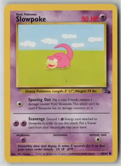 Slowpoke 55/62 Pokemon Fossil Common Heavily Played - Image 1