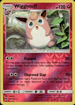 Pokemon TCG Reverse Holo Wigglytuff SM - Lost Thunder 134/214 - Image 1
