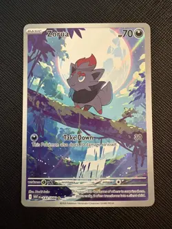 Zorua 142/086 White Flare Illustration Rare Pokemon Card NM - Image 1