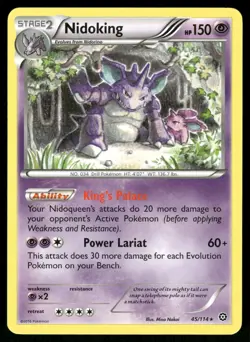 Nidoking 45/114 Rare Steam Siege Pokemon Near Mint - Image 1