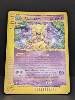 Alakazam 001/165 Expedition Base Set Holo Rare Pokemon TCG Nintendo e-reader HP - Image 3