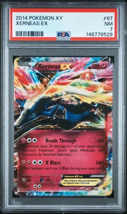 2014 POKEMON XY #97 XERNEAS EX PSA 7 - Image 1