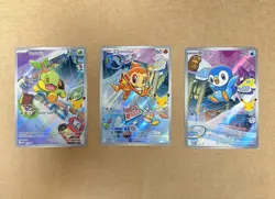 Pokemon First Partner Illistration Collection Series 1 Gen 4 Sinnoh Starters - Image 1