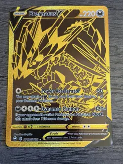 Pokemon TCG Eternatus v SV121/SV122 Shining Fates Gold Ultra Rare - Image 1