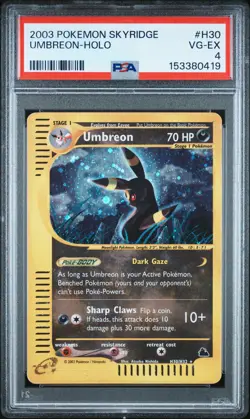 2003 POKEMON SKYRIDGE #H30 UMBREON-HOLO PSA 4 - Image 1