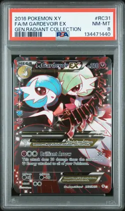 2016 POKEMON XY GENERATIONS RADIANT COLLECTION FULL ART/M GARDEVOIR EX PSA 8 - Image 1