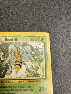 Beedrill 17/102 - Unlimited Rare Base Set Vintage WotC Pokemon TCG - LP-NM - Image 3