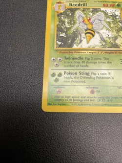 Beedrill 17/102 - Unlimited Rare Base Set Vintage WotC Pokemon TCG - LP-NM - Image 4