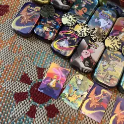 Pokemon Lot x30 Empty Tins (stacking, Mini, Pokeball, Etc) No Packs Kanto Mega - Image 4