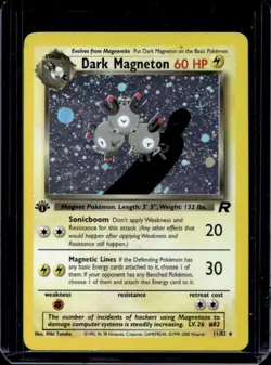 2000 Pokemon Team Rocket First Edition Dark Magneton Holo #11/82 - Image 1
