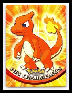 💥 CHARMELEON 1999 Topps Pokemon TV Non Holo Animation 1st Series Blue Logo # 05 - Image 1