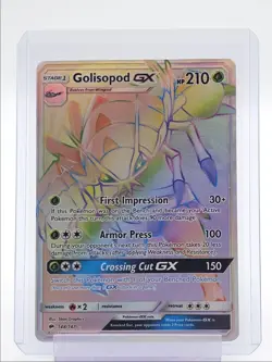 GOLISOPOD GX 2017 POKEMON S & M BURNING SHADOWS SECRET RARE 148/147 Q1048 - Image 1