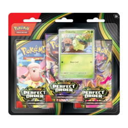 Pokemon TCG Mega Evolution Perfect Order 3 Pack Blister Factory Sealed - Image 1